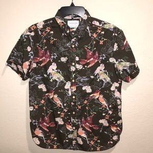 Casual Button Shirt with Bird Designs!!